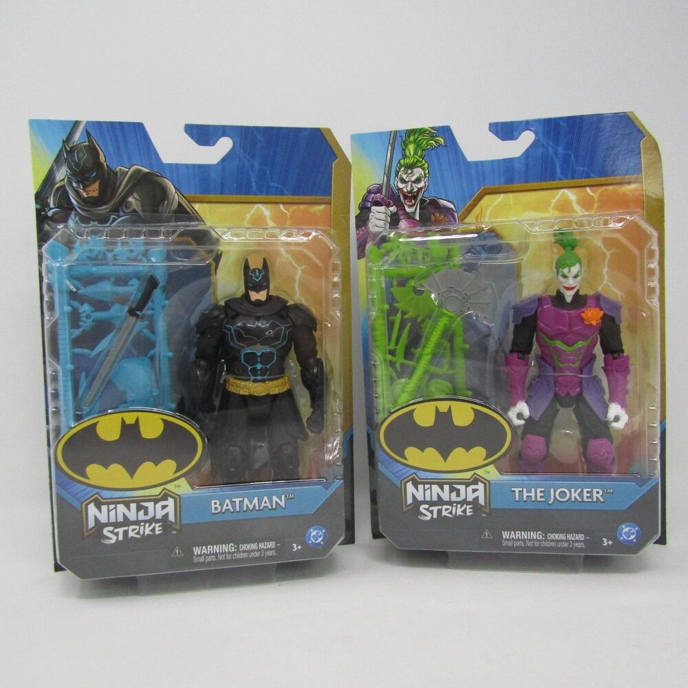 DC Comics Ninja Strike Batman & The Joker Action Figures Set Spin Master New